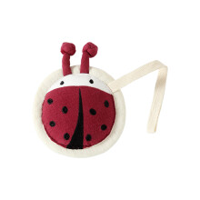 Cartoon Handbell Ladybirds Rattle Baby Stroller Hanging Mobile Teething Milky white