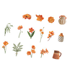 Flower Journal Labels Adhesive Pack in PET for Cards, Planners and Hand Crafts 4