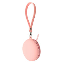 Cute Coin Pouch Earphone Pouch with Zipper Small Change Purse for Women Men Kids Pink