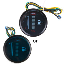 12V Automotive Boat Gauges Fuel Level Display Board Retro Round Fuel Gauge Blue