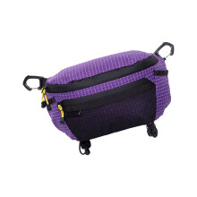 Outdoor Waist Bag with Front Pocket for Hiking Travel Daily Carry Purple Color