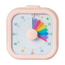 Visual Timer Quiet 60 Minutes Kitchen Timer Reminder Round Visualization Pink