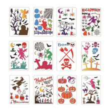 12Pcs Halloween Painting Stencil Kit DIY Drawing Stencils Templates for Decor