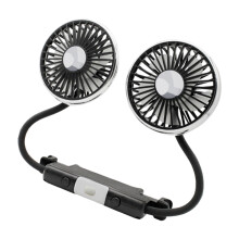 Rear Seat Cooling Fan with Double Head Design and Flexible Positioning