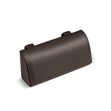 Eyeglasses Organizer Protective Box Car Accessories for Car PU Leather Dark brown