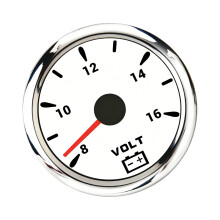 85Mm Round Voltage Gauge Voltmeter for Battery Reading and Panel Use White background
