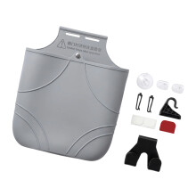 Car Door Hanging Silicone Storage Bag Back Seat Bag for Small In-Car Waste Gray