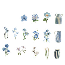 Crochet Flower Labels Trim Set for Scrapbooking Work, Cards and Planners Use 3