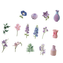 Crochet Flower Labels Adhesive Set for Journals, Scrapbooks and Craft Cards 6