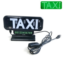 Taxi Light Dashboard Service Display Unit with Adhesive Mount for Daily Use Green