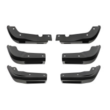 Road debris control truck mud flaps with black front rear guard layout