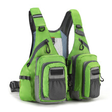 Fly Fishing Vest Breathable Fishing Tackle Backpack Portable Chest Pack Fluorescent green