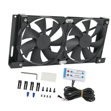 12V Refrigerator Vent Heat Exhaust Fan Kit for Trailer Side Vents