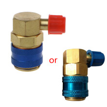 R134A H / L Adapter Quick Coupling Manifold Gauges Conditioner Coolant 1/4\" Blue"