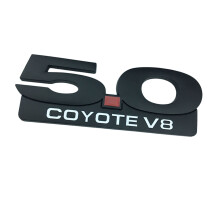 Adhesive Body Badge for Cars with Layered 5.0 Exterior Accent for COYOTEV8 matte black