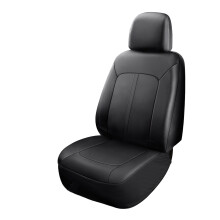 Vertical Stripes Car Seat Covers PU Leather With Modular Design For 2 4 9 Black 1 seat