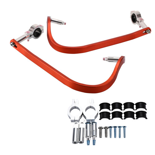Motorcycle Handlebar Handguards with 22MM 7/8'' Aluminum Mount Set Red