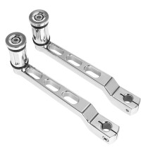 Machined Metal Motorcycle Gear Lever Pair for Routine Maintenance Silver
