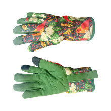 Long Cuff Garden Gloves with Grip Support for Planting and Potting Army. green.