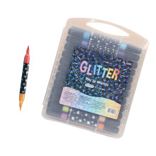 Glitter Markers Art Marker Pen in Storage Case for Cards, Journals and Crafts 48 sticks