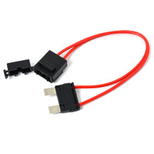 32V 25A Extension Wire Red Two-Wire Power Tap Lead for Car Accessory Wiring Large