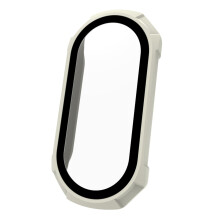 Screen Protector for Mi Band 7 Hard for Case Cover + Tempered Glass Film for She White