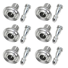 6Pcs Aluminum Rivet Screws For Motorcycle Frame Cover Colorful Trim Silver