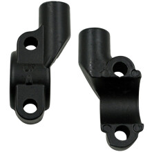 Handlebar Mirror Mount Half Cover Metal Clamping for Motorcycle Replacement Work Black