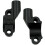 Handlebar Mirror Mount Half Cover Metal Clamping for Motorcycle Replacement Work Black 1