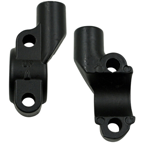 Handlebar Mirror Mount Half Cover Metal Clamping for Motorcycle Replacement Work Black