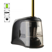 Desk Pencil Sharpener Fit for HB 2B Pencils Makeups Pencils Gift for Girls Boys Black