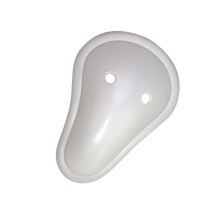 Roller Hockey Protective Cup for Training, Molded Groin Guard Insert White S