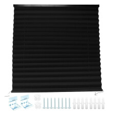 Campers Cabin Pleated Window Shade for Sleeping Areas Motorhome Sun Block and Black
