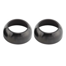 Front Fork Cap Cover Pair for Motorcycles, Metal Top Cover Set Black 39MM
