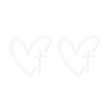 Stylish Heart Crossed Shape Car Mirror Decal Sticker Quick Installation No Tools White