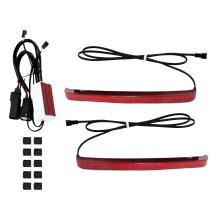 Running Brake Turn Signal Light Bars for Motorcycle Side Cases Red