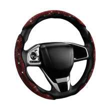 3-Segment Car Steering Wheel Cover Buckle Set for Travel and Interior Styling Red