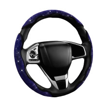 1 Set Segmented Rhinestones Style Steering Wheel Trim Set for Daily Driving Blue