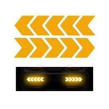 10Pcs Reflective Tape Self Adhesive Waterproof Conspicuity Reflector Stickers Orange