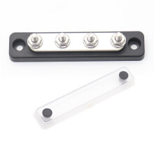 100A Marine Bus Bar with Dustproof Cover 4 Gang Power Distribution for Yacht