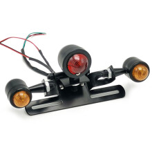 1 Piece Tail Lights Motorbike Brake Rear Lamp Motorcycle Taillight for Chopper Black