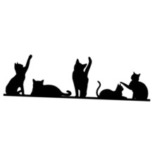 Small Black Leopardine Shadow Decal for Bike Mirror Home Office Art Accent Sticker