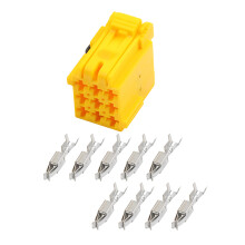 Car Wiring Housing with 9 Terminals Yellow Housing for Repair Service Tasks B