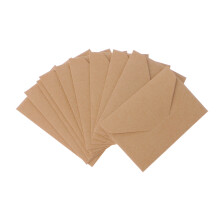 50 Pcs Invitation Envelopes Kraft Paper Envelopes for Wedding/Birthday Kraft paper color