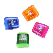 Children Pencil Sharpener Double Hole Pencil Sharpener Manual Sharpener for Mixed Color