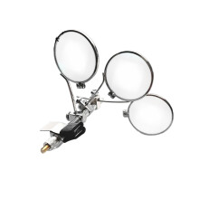Clip On Magnifier Glass Lens Tool with Metal Frame for Electronic Soldering 3 lenses
