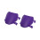 Plastic Motorcycle Front Number Plate Panel Set, 2 Piece Trim for X/S Purple 1