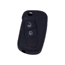 Protective Silicone Key Sleeve for Slanted 3 Button Flip Key Black