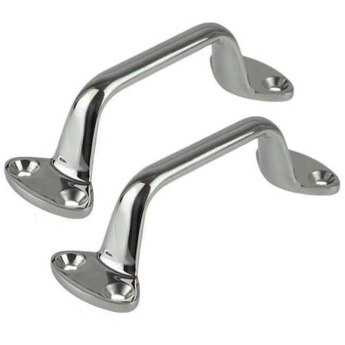 Boat Mount Grab Handle 1 Pair, Stainless 6 Inch Pull for Access 6 inches 316