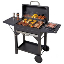 Charcoal BBQ Grill Trolley Matt Black